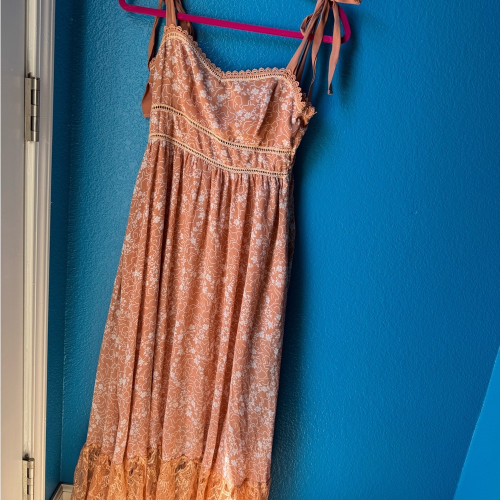 Listicle Peach Floral Dress